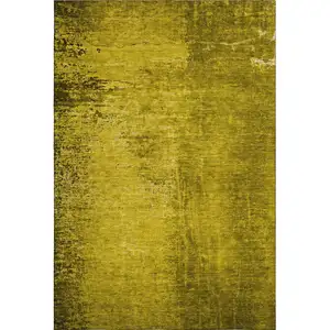 Photo of Gold And Gray Abstract Washable Area Rug With UV Protection