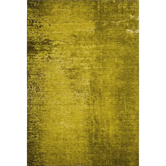 Gold And Gray Abstract Washable Area Rug With UV Protection Photo 1