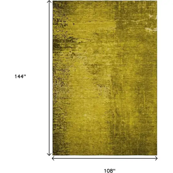 Gold And Gray Abstract Washable Area Rug With UV Protection Photo 5