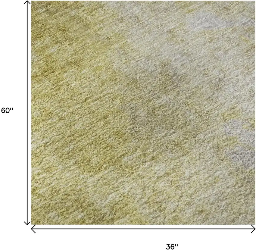 Gold And Gray Abstract Washable Area Rug With UV Protection Photo 9