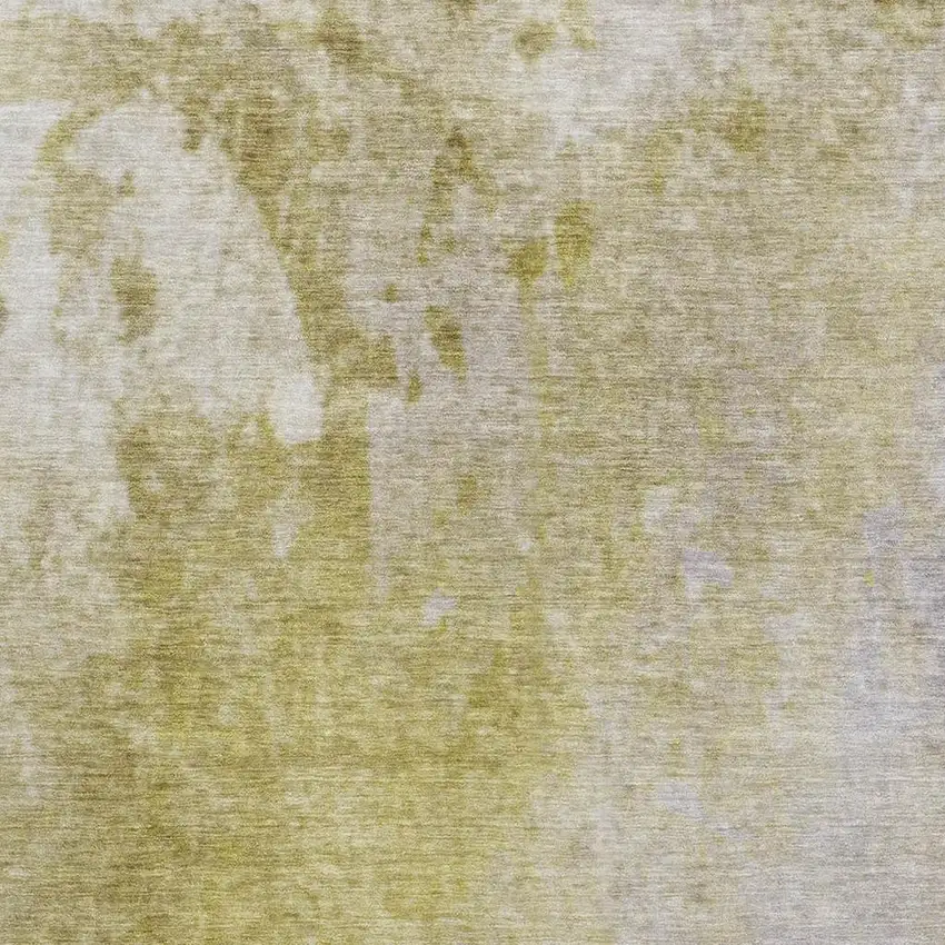 Gold And Gray Abstract Washable Area Rug With UV Protection Photo 4
