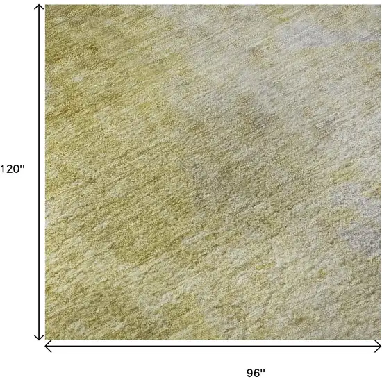 Gold And Gray Abstract Washable Area Rug With UV Protection Photo 9