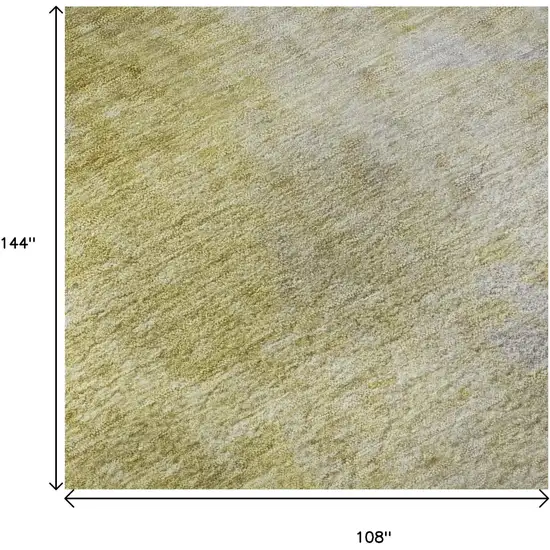 Gold And Gray Abstract Washable Area Rug With UV Protection Photo 9