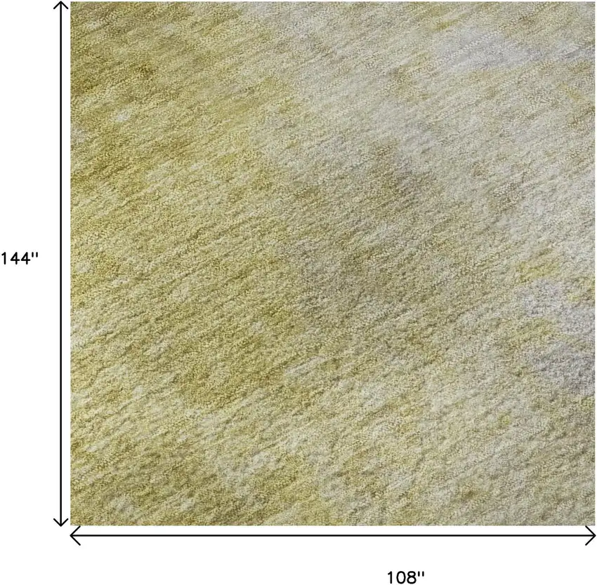 Gold And Gray Abstract Washable Area Rug With UV Protection Photo 9