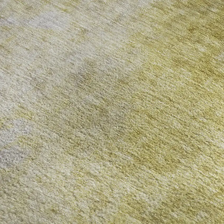 Gold And Gray Abstract Washable Area Rug With UV Protection Photo 2