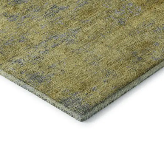 Gold And Gray Abstract Washable Area Rug With UV Protection Photo 7