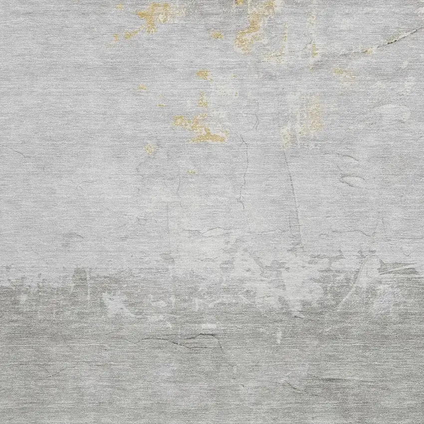 Gold And Gray Abstract Washable Indoor Outdoor Area Rug Photo 3