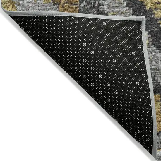 Gold And Gray Aztec Washable Indoor Outdoor Area Rug Photo 8