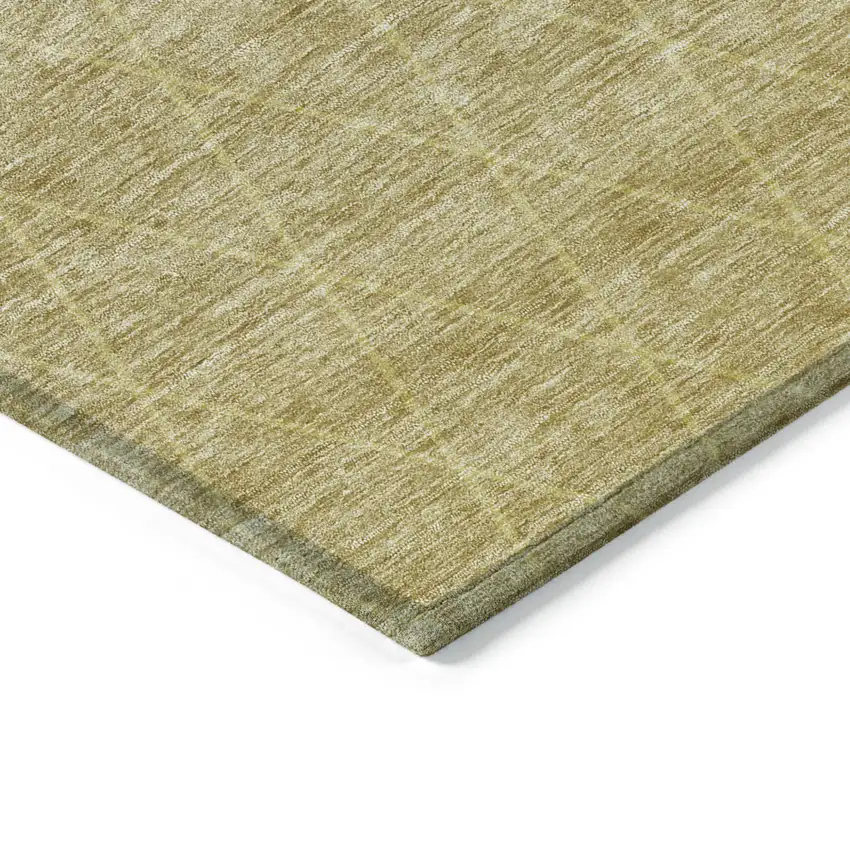 Gold And Gray Geometric Washable Indoor Outdoor Area Rug Photo 5
