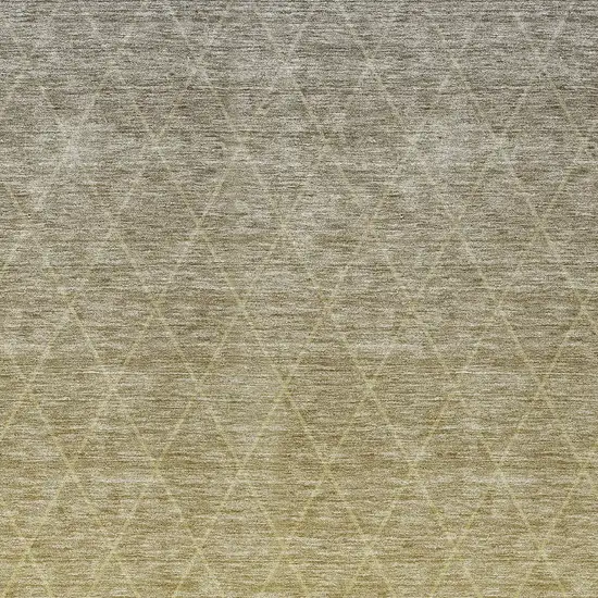 Gold And Gray Geometric Washable Indoor Outdoor Area Rug Photo 6