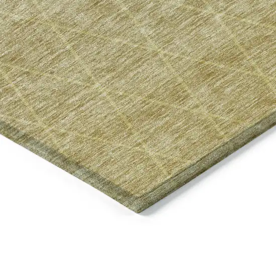 Gold And Gray Geometric Washable Indoor Outdoor Area Rug Photo 5