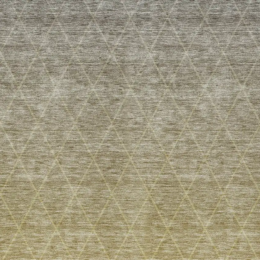 Gold And Gray Geometric Washable Indoor Outdoor Area Rug Photo 6