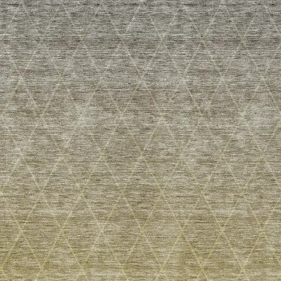 Gold And Gray Geometric Washable Indoor Outdoor Area Rug Photo 6