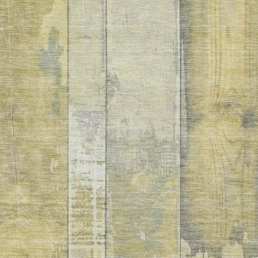 Gold And Gray Geometric Washable Indoor Outdoor Area Rug Photo 3