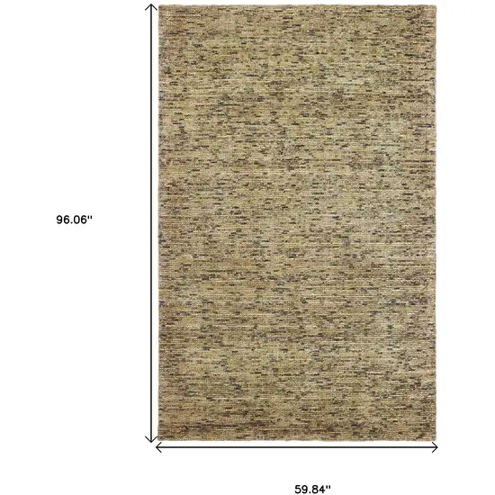 Gold And Green Hand Tufted Area Rug Photo 3