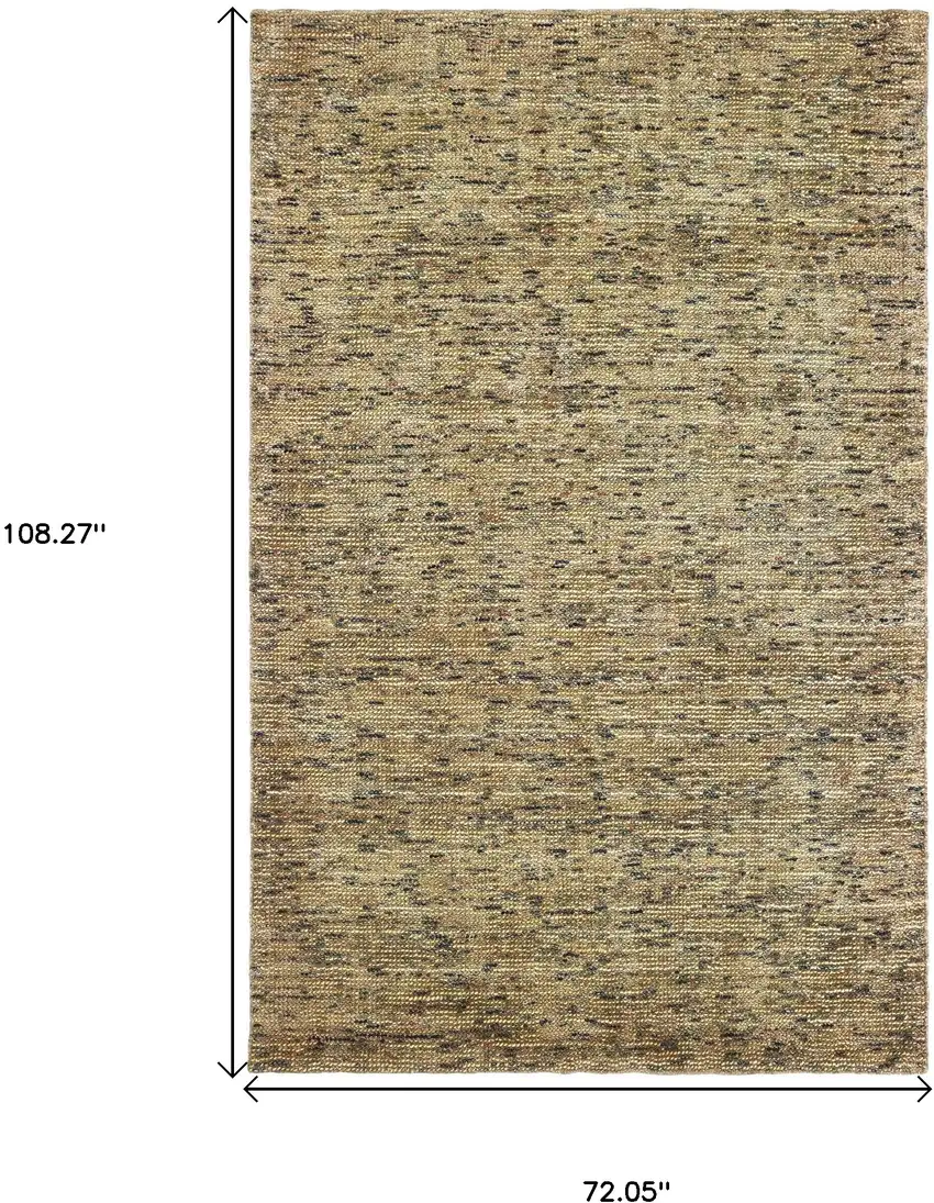 Gold And Green Hand Tufted Area Rug Photo 3