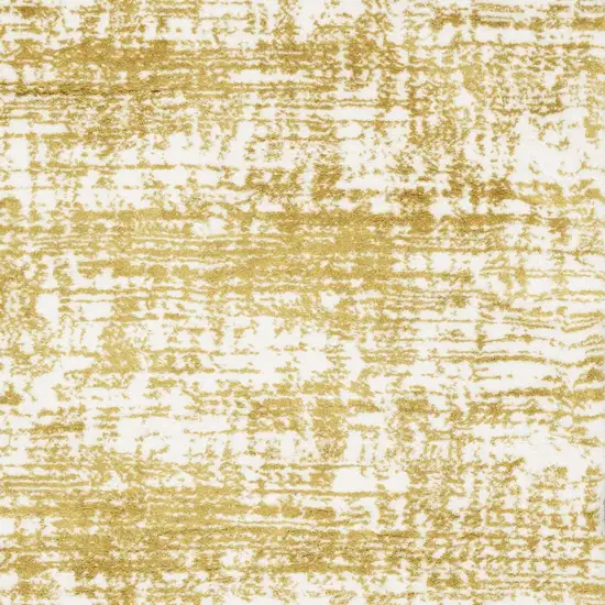 Gold And Ivory Abstract Area Rug Photo 6
