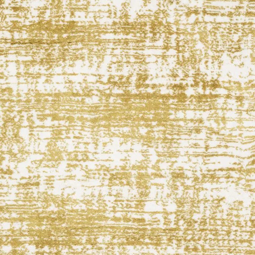 Gold And Ivory Abstract Area Rug Photo 6