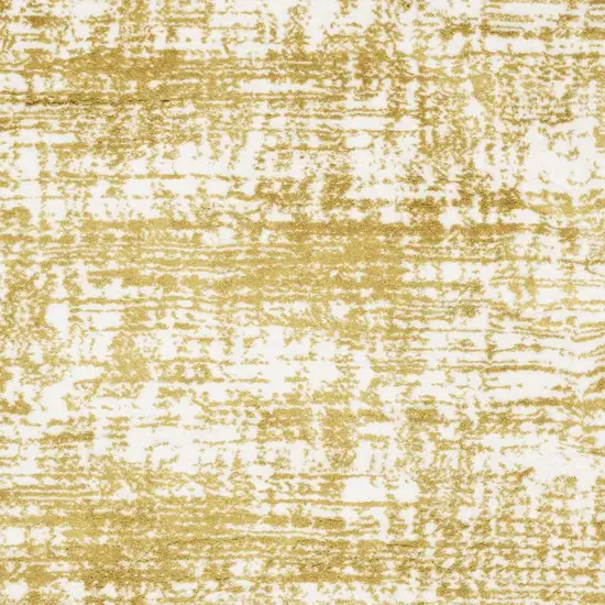 Gold And Ivory Abstract Area Rug Photo 6
