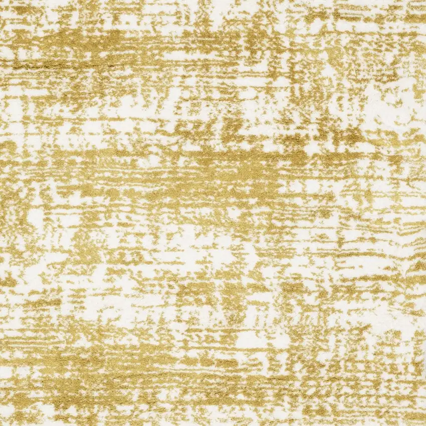 Gold And Ivory Abstract Area Rug Photo 6