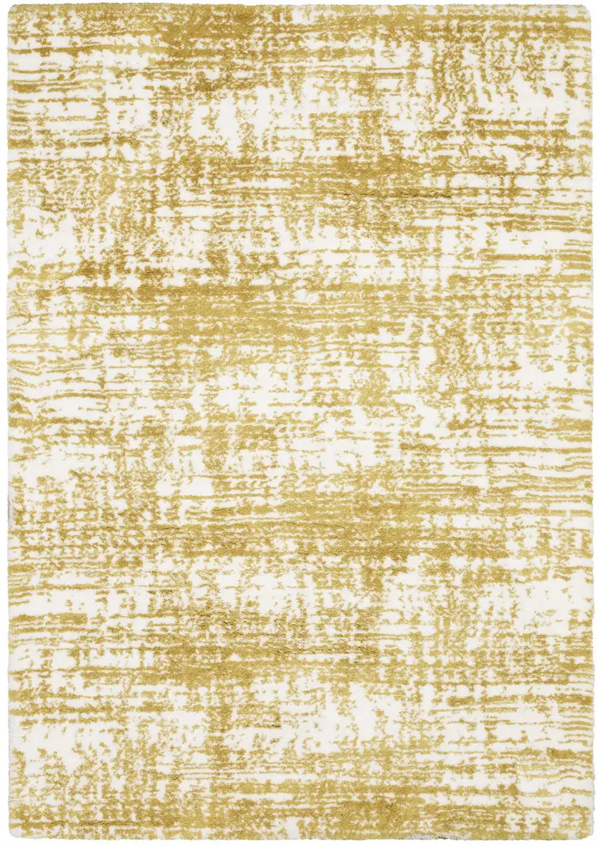 Gold And Ivory Abstract Area Rug Photo 5