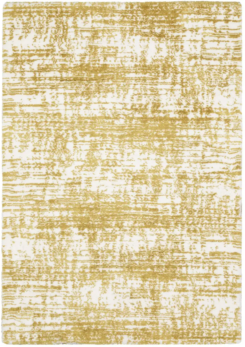 Gold And Ivory Abstract Area Rug Photo 2