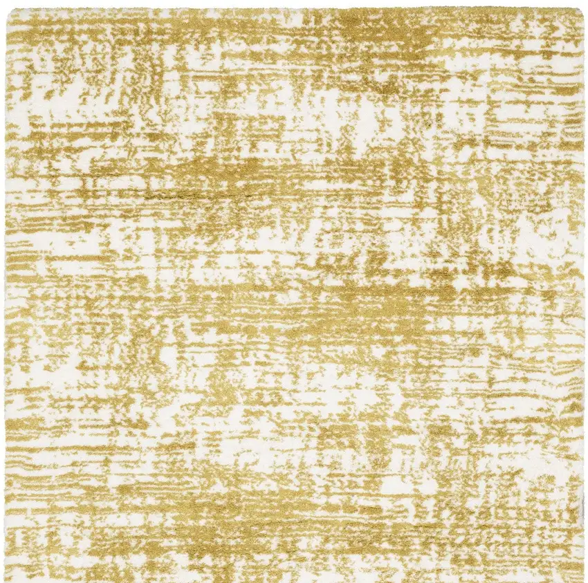 Gold And Ivory Abstract Area Rug Photo 4