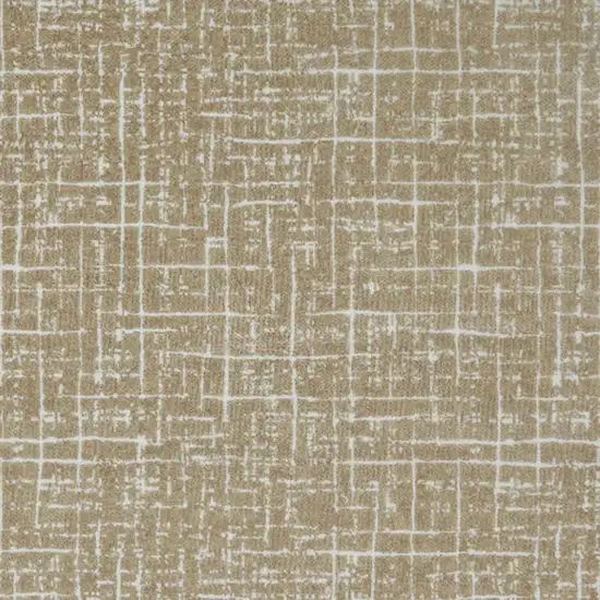 Gold And Ivory Abstract Geometric Distressed Washable Area Rug Photo 3
