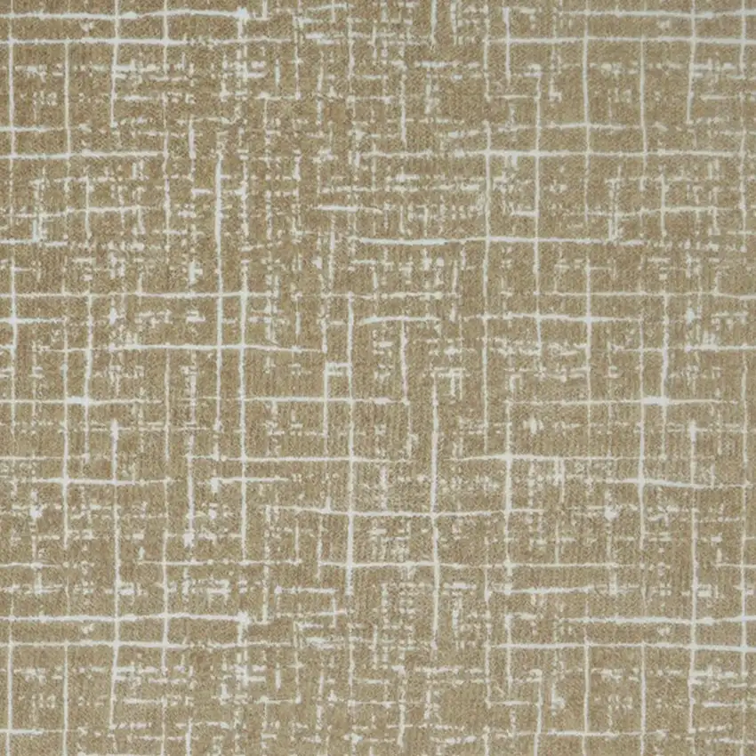 Gold And Ivory Abstract Geometric Distressed Washable Area Rug Photo 3
