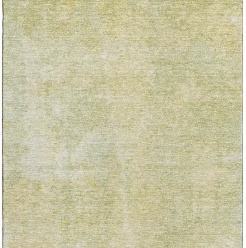 Gold And Ivory Abstract Washable Area Rug With UV Protection Photo 4