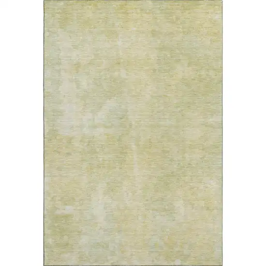 Gold And Ivory Abstract Washable Area Rug With UV Protection Photo 1