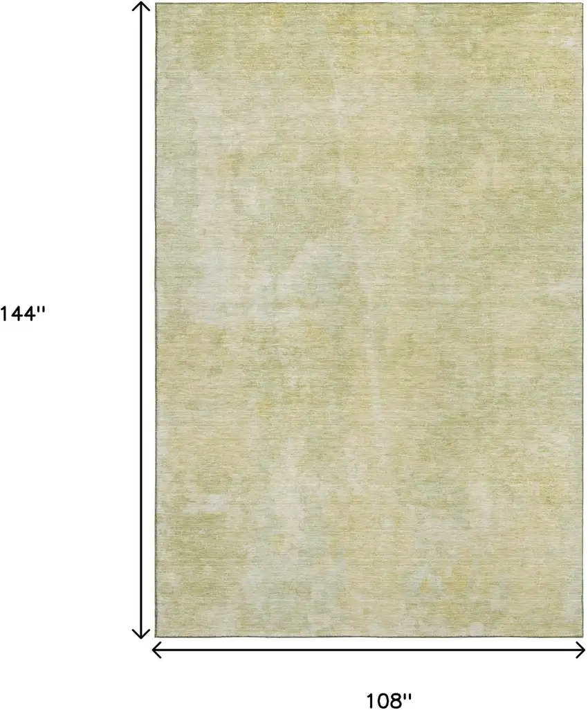 Gold And Ivory Abstract Washable Area Rug With UV Protection Photo 7