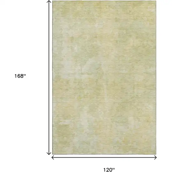 Gold And Ivory Abstract Washable Area Rug With UV Protection Photo 8