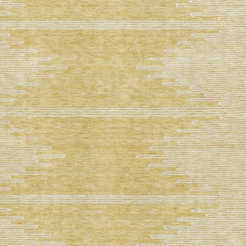 Gold And Ivory Abstract Washable Area Rug With UV Protection Photo 3