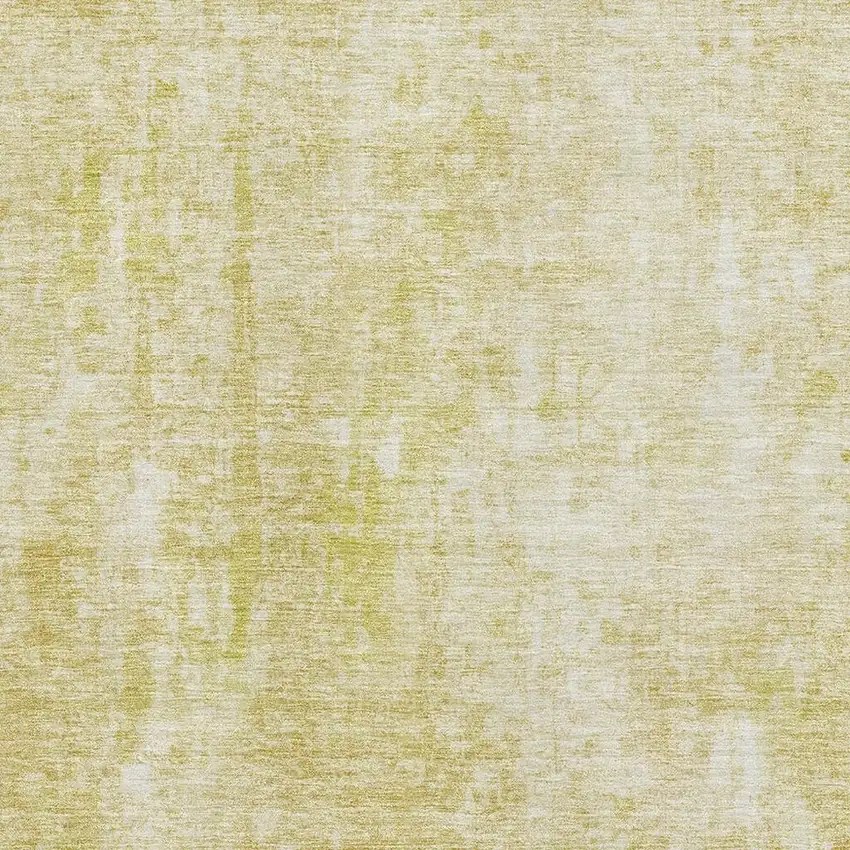Gold And Ivory Abstract Washable Area Rug With UV Protection Photo 4