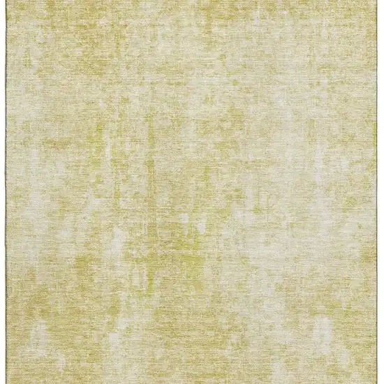 Gold And Ivory Abstract Washable Area Rug With UV Protection Photo 4