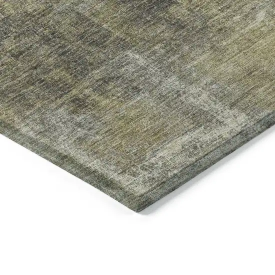 Gold And Ivory Abstract Washable Indoor Outdoor Area Rug Photo 8