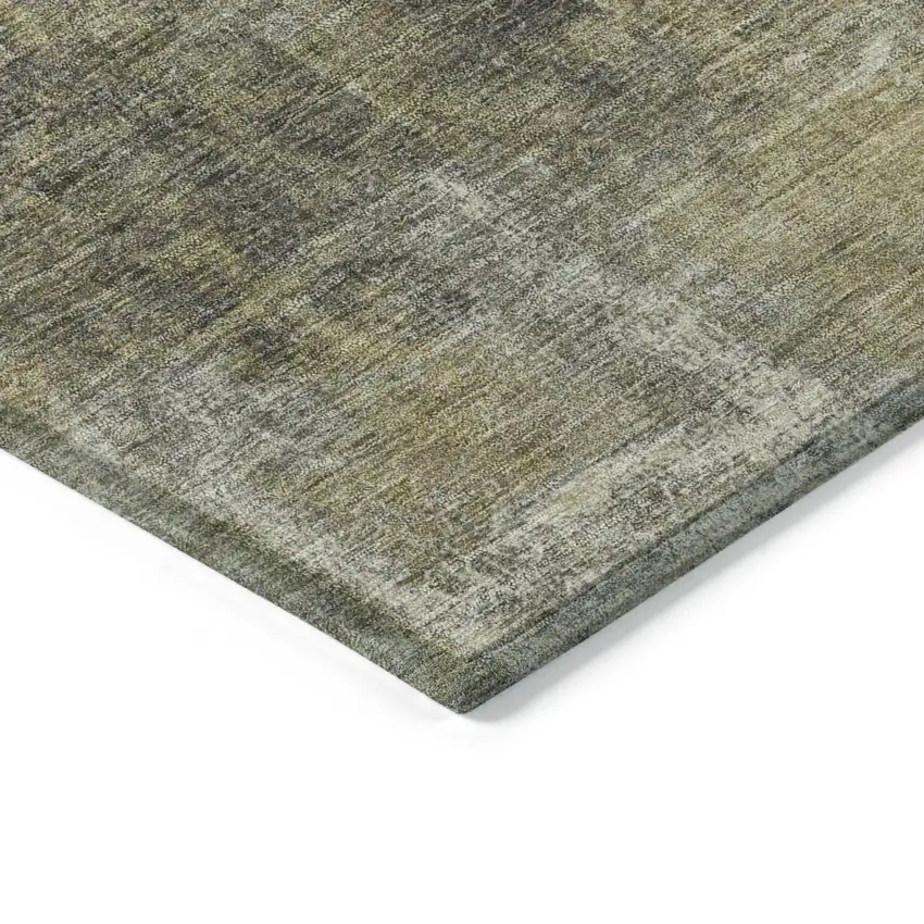 Gold And Ivory Abstract Washable Indoor Outdoor Area Rug Photo 8