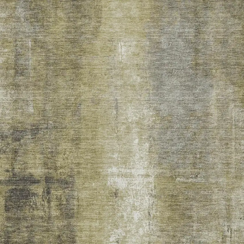 Gold And Ivory Abstract Washable Indoor Outdoor Area Rug Photo 9