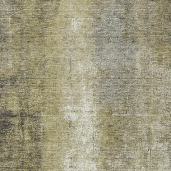 Gold And Ivory Abstract Washable Indoor Outdoor Area Rug Photo 4