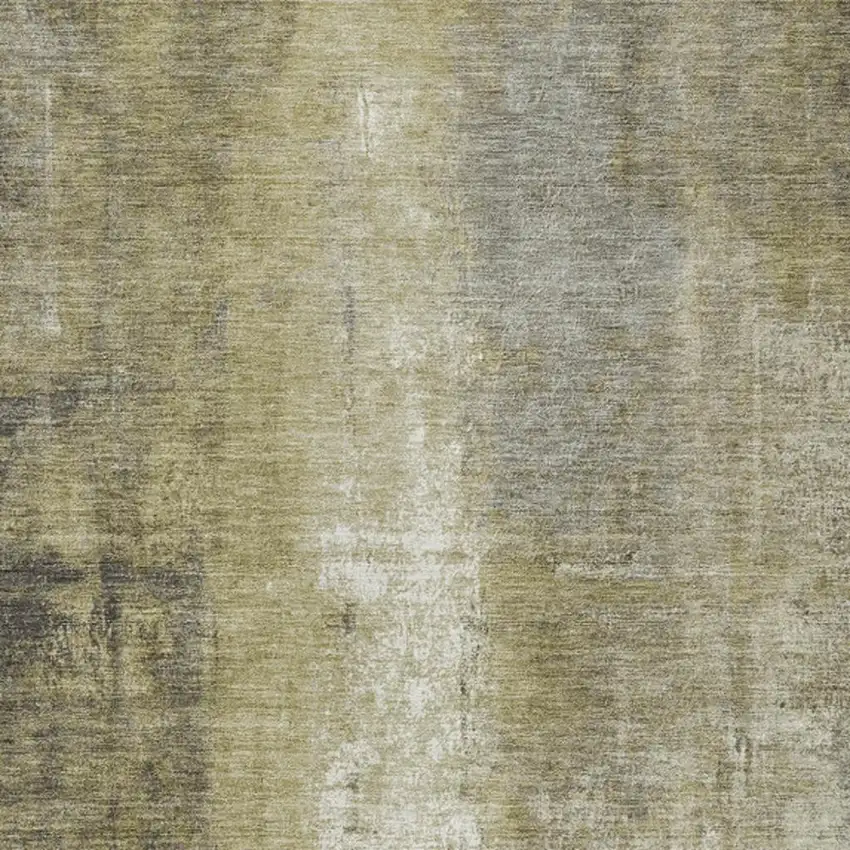 Gold And Ivory Abstract Washable Indoor Outdoor Area Rug Photo 4