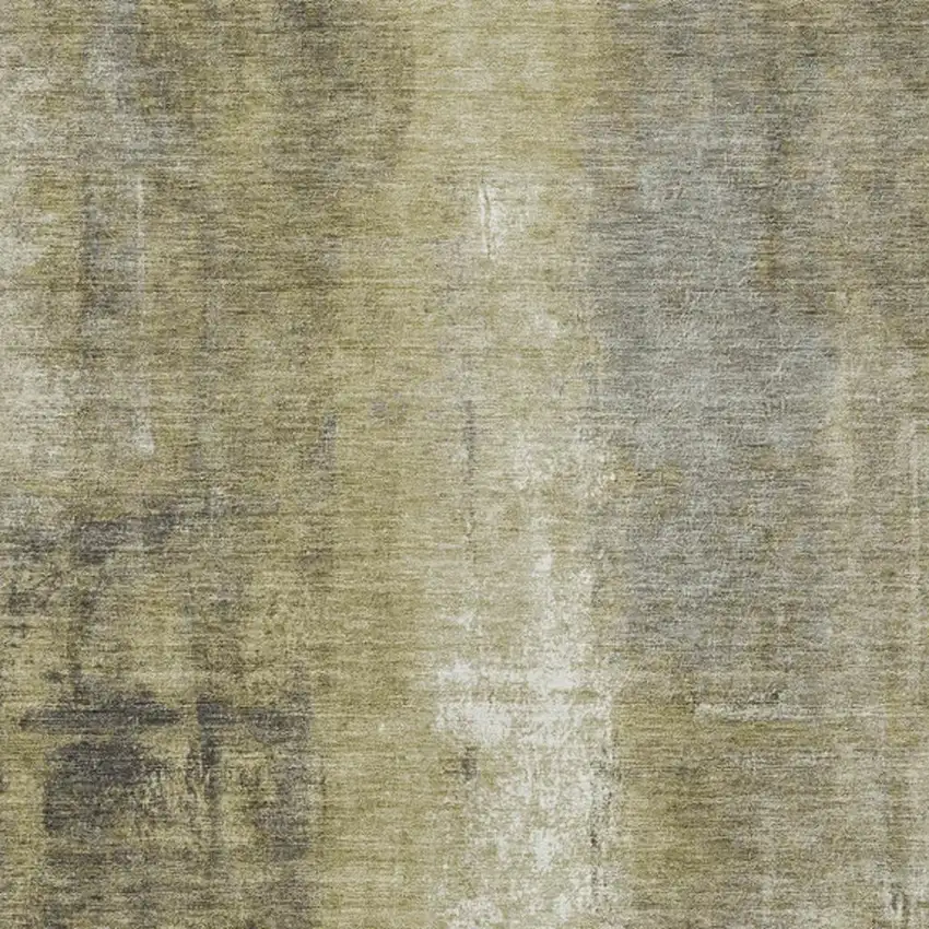 Gold And Ivory Abstract Washable Indoor Outdoor Area Rug Photo 3