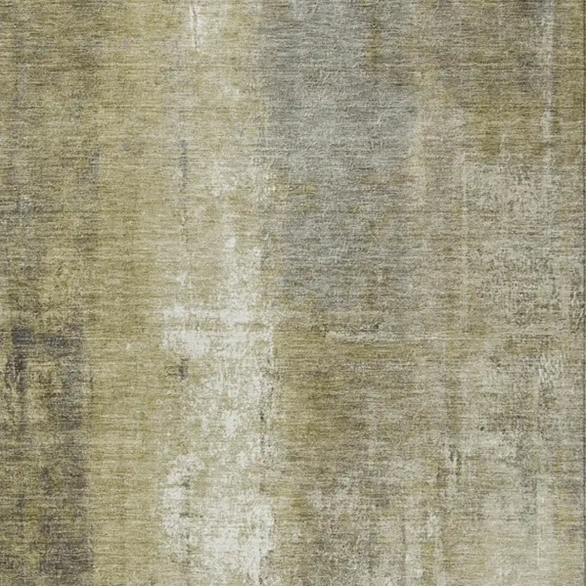 Gold And Ivory Abstract Washable Indoor Outdoor Area Rug Photo 4