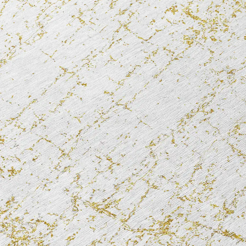 Gold And Ivory Abstract Washable Indoor Outdoor Area Rug Photo 6