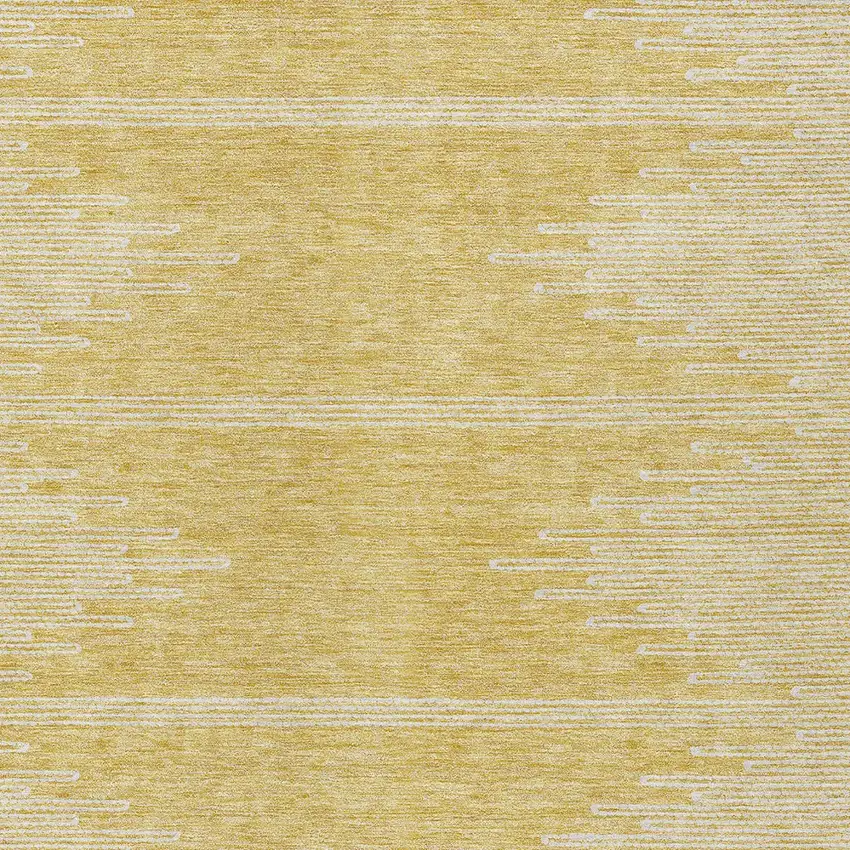 Gold And Ivory Abstract Washable Indoor Outdoor Area Rug Photo 6