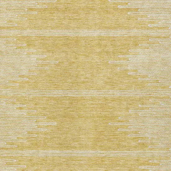 Gold And Ivory Abstract Washable Indoor Outdoor Area Rug Photo 6