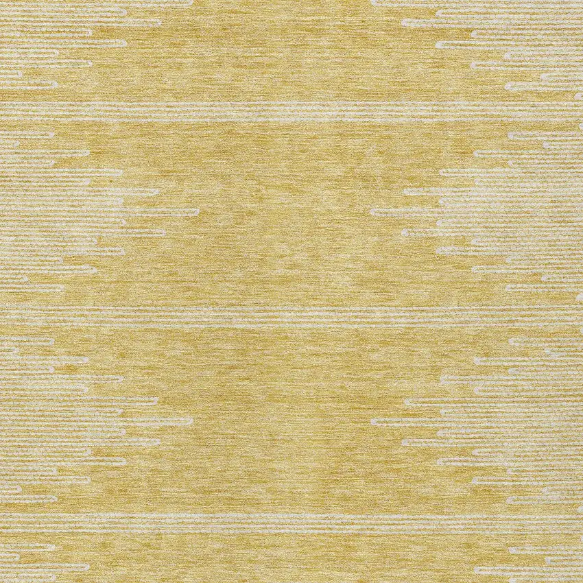 Gold And Ivory Abstract Washable Indoor Outdoor Area Rug Photo 6