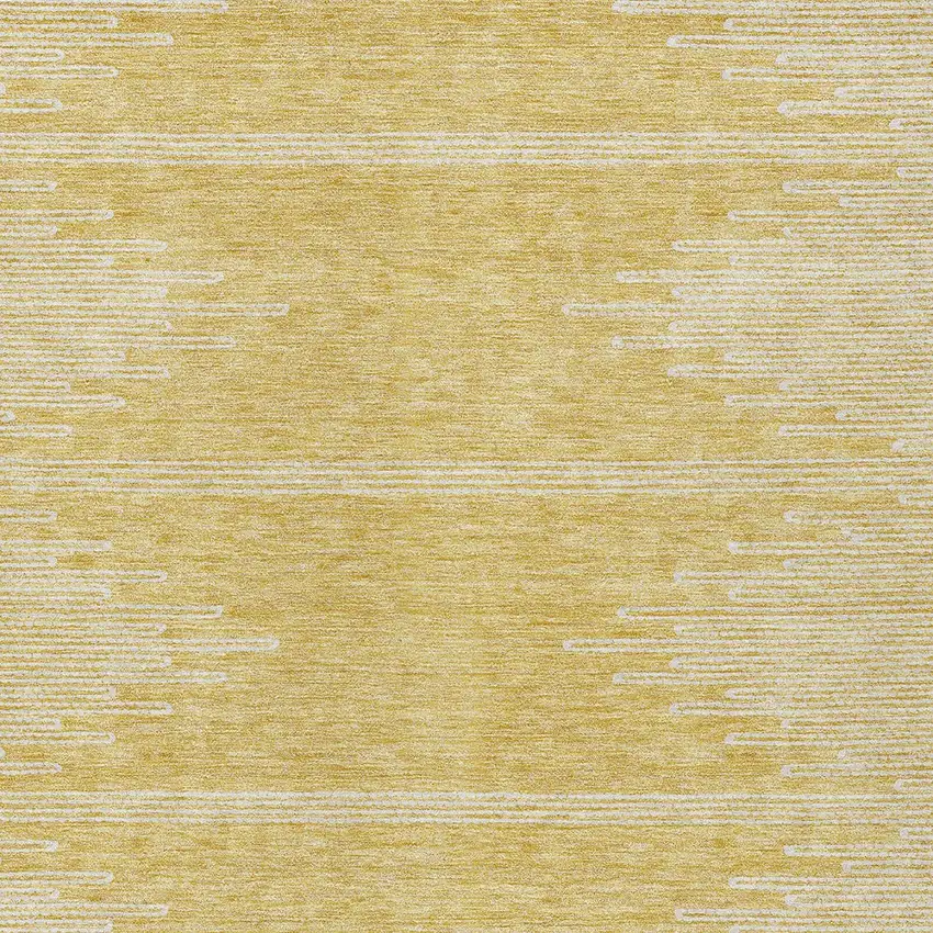 Gold And Ivory Abstract Washable Indoor Outdoor Area Rug Photo 7