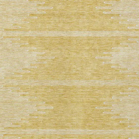 Gold And Ivory Abstract Washable Indoor Outdoor Area Rug Photo 7
