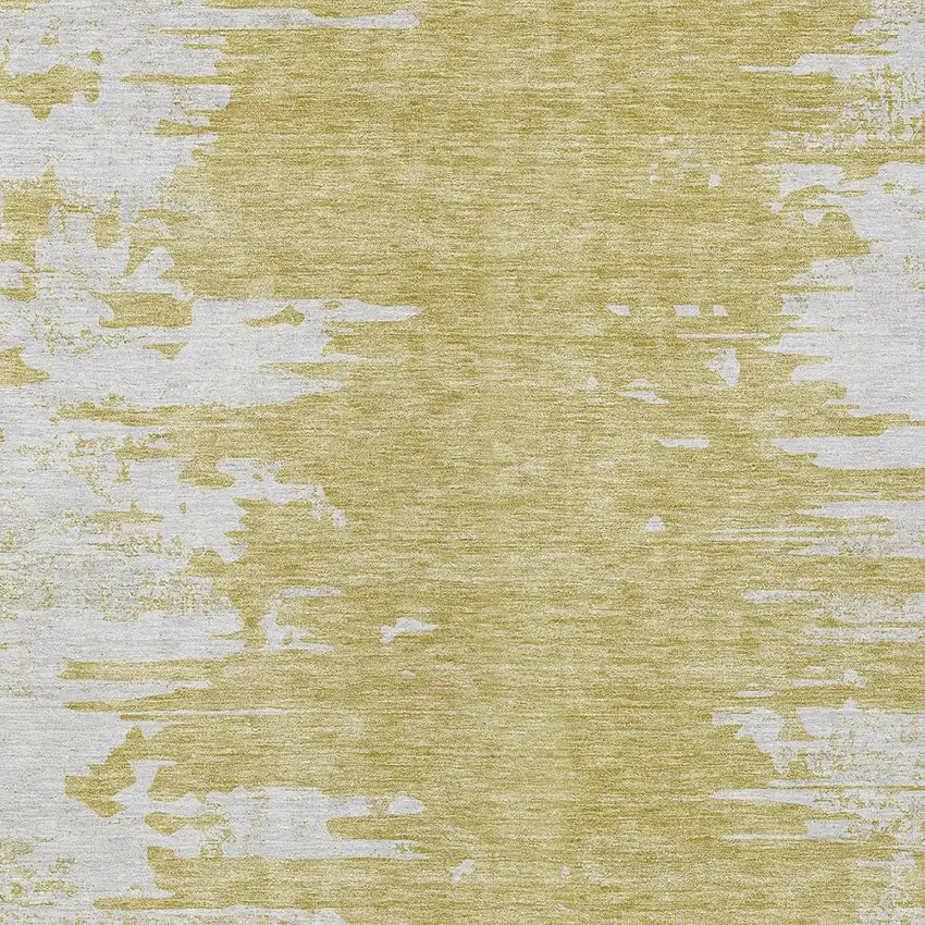 Gold And Ivory Abstract Washable Indoor Outdoor Area Rug Photo 5